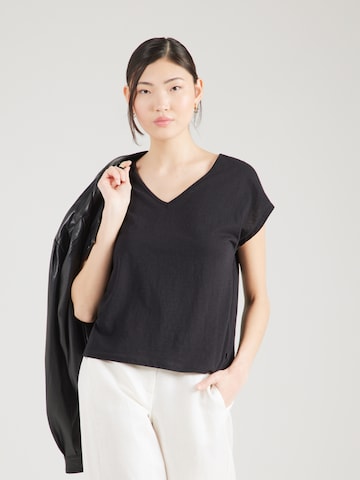 QS T-Shirt in Schwarz: Vorderseite