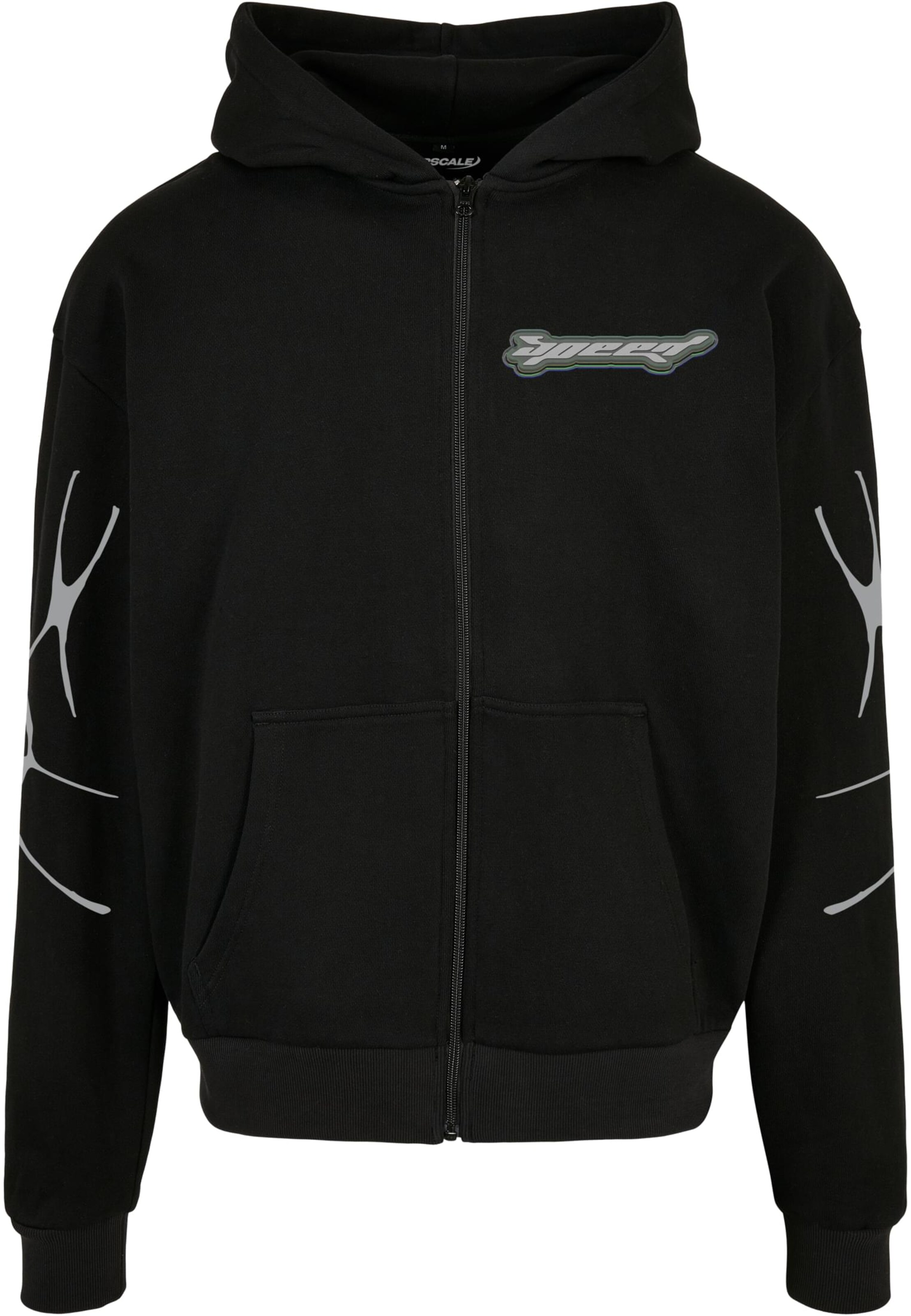 MT Upscale Sweatjacke in Schwarz: Vorderseite