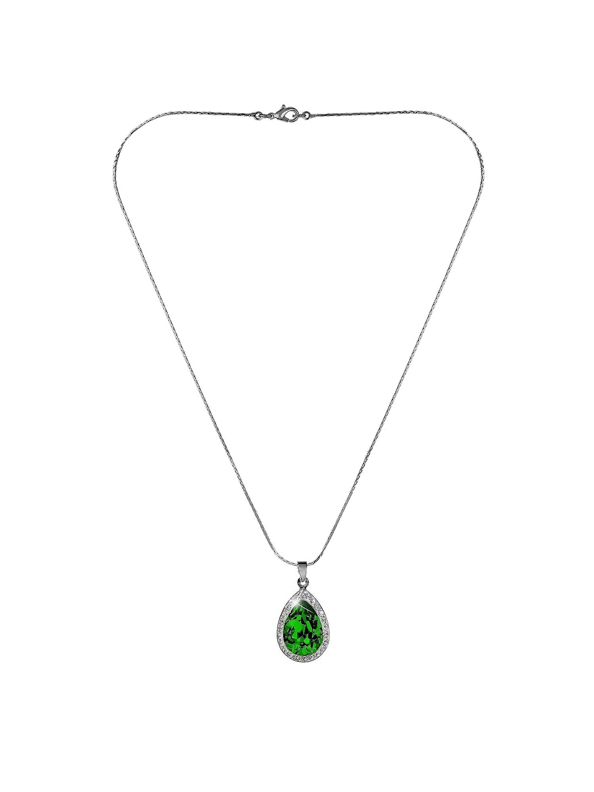 EXCLUSIVE EDITION Řetízek 'Agidel adorned with Swarovski crystals' – zelená