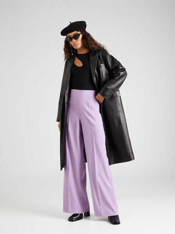 DRYKORN Wide leg Trousers with creases 'BEFORE' in Purple