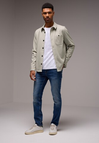 Street One MEN Regular fit Button Up Shirt in Beige