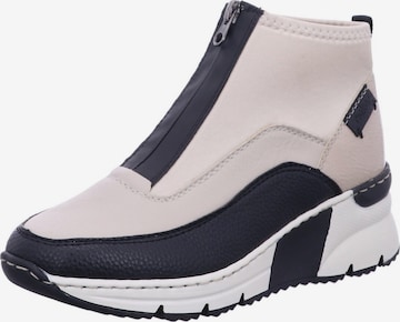 Boots 'Stiefel Damen N6352 60 Leder-Mix in beige' di Rieker in beige: frontale