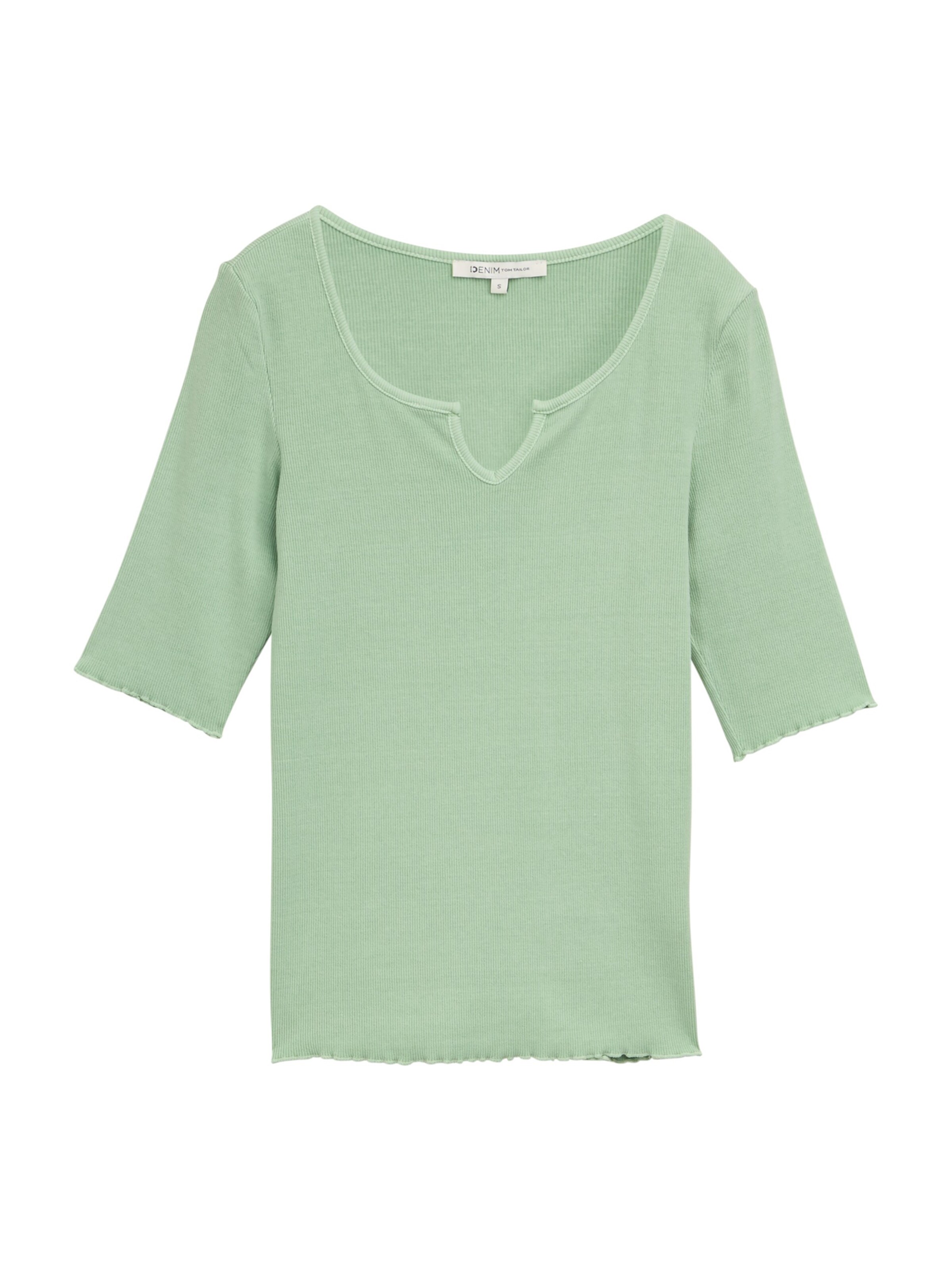 Tricou de la TOM TAILOR DENIM pe verde: față