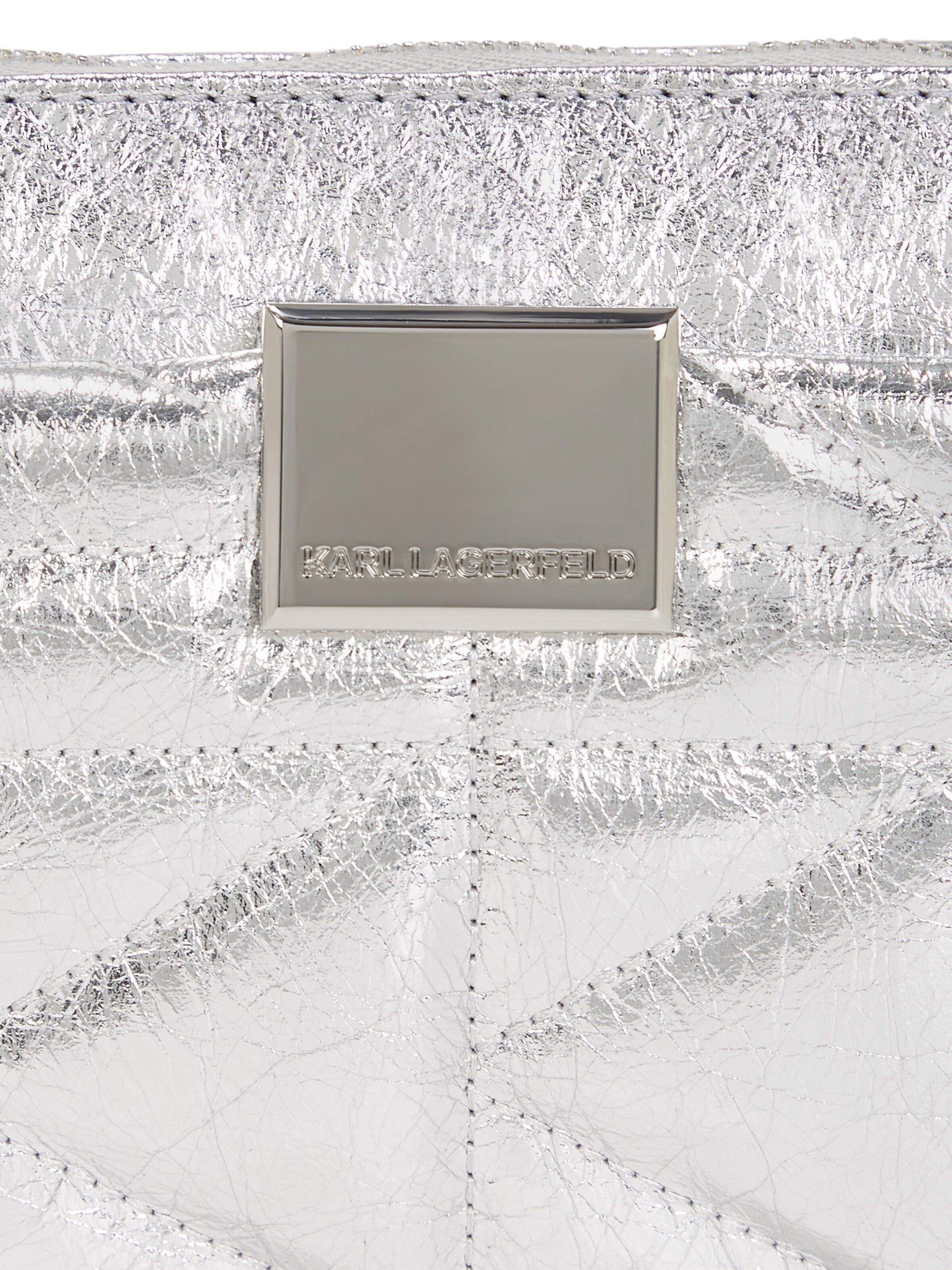 Karl Lagerfeld Τσάντα ώμου 'Kuilt' σε ασημί