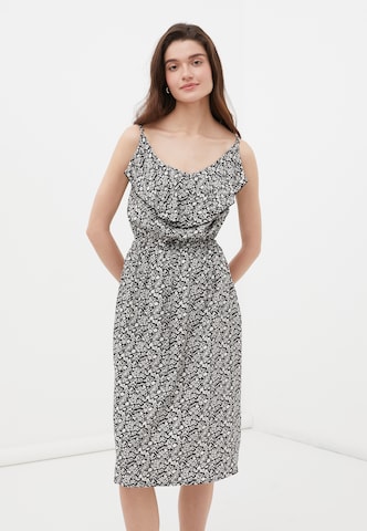 Finn Flare Sommerkleid 'Print' in Schwarz: Vorderseite