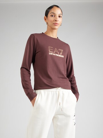 Sweat-shirt EA7 Emporio Armani en marron : devant