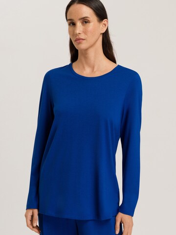 Hanro Longsleeve ' Sleep & Lounge ' in Blau: Vorderseite