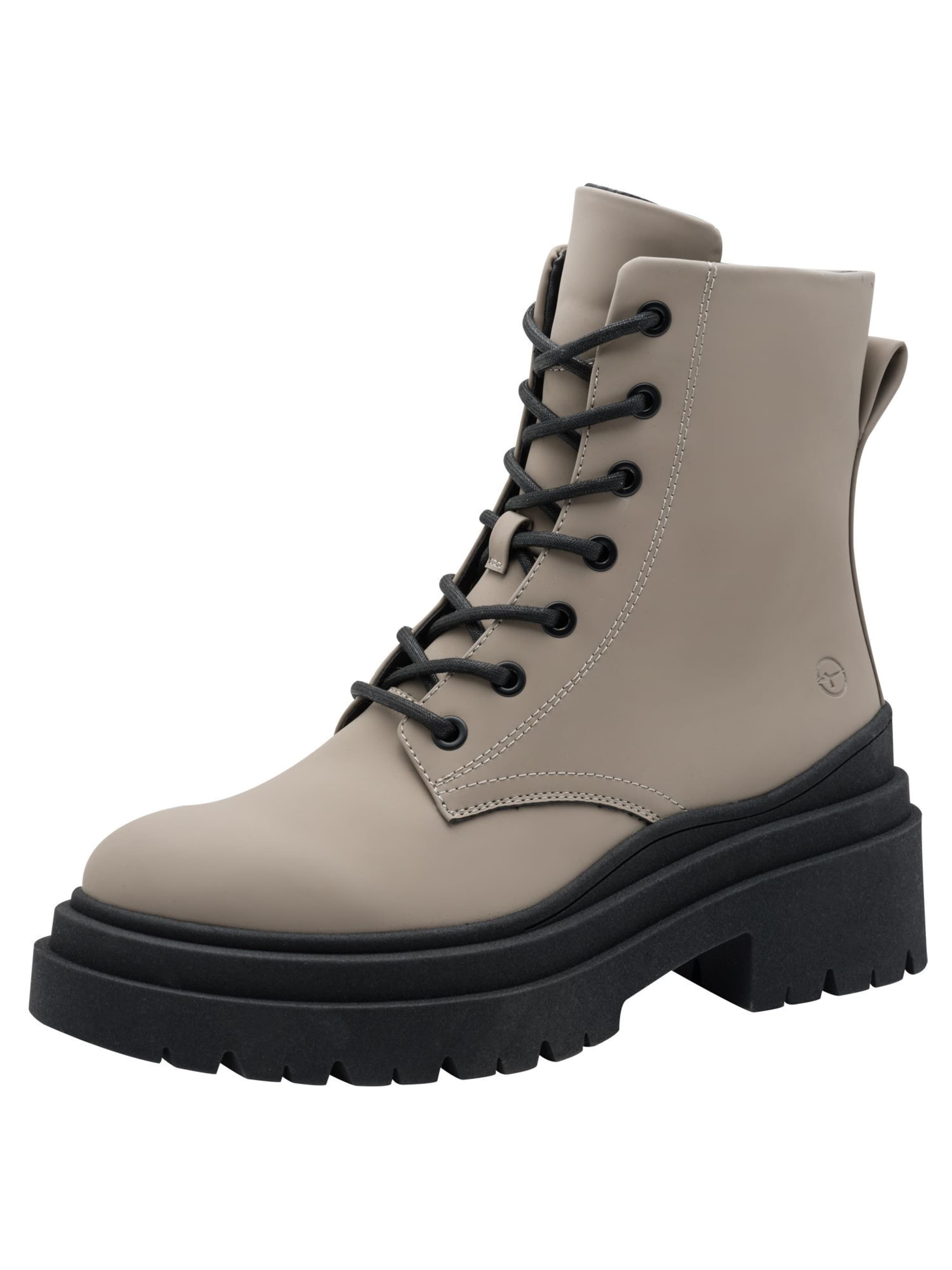 Tamaris - Botines con cordones en beige: frente