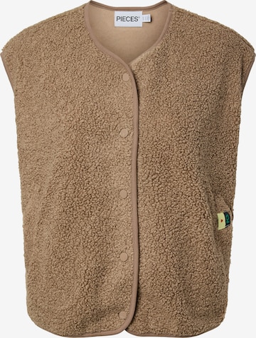 PIECES Weste 'PCKATTY' in Beige: Vorderseite