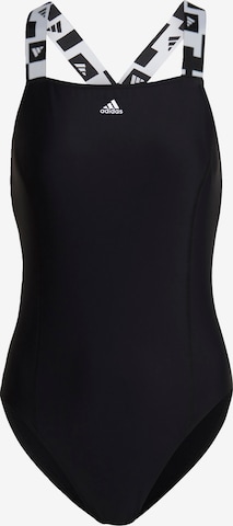 Bustier Maillot de bain sport 'Tape' ADIDAS SPORTSWEAR en noir : devant