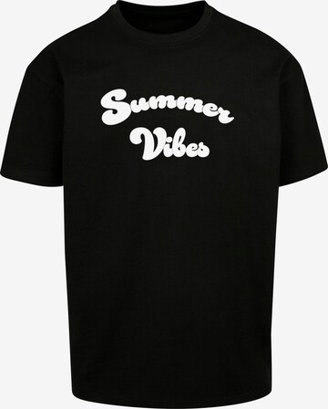 Merchcode Shirt 'Summer Vibes' in Zwart: voorkant