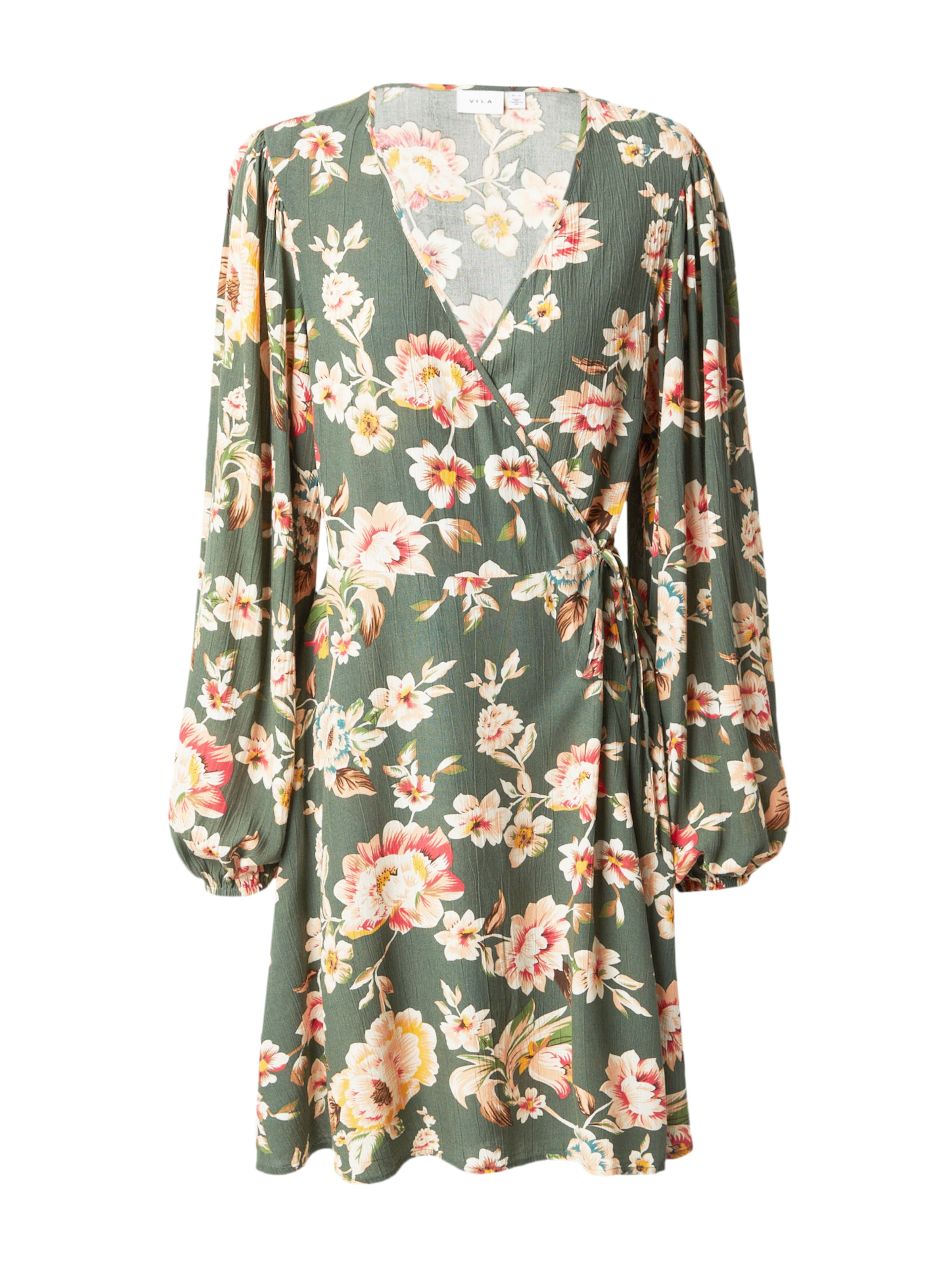 VILA Kleid 'MESA' in beige / grün / rot / weiß, Produktansicht