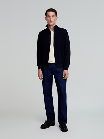 Scalpers Knit Cardigan 'Backer' in Blue: front