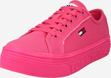Tommy Jeans - Zapatillas deportivas bajas en rosa: frente