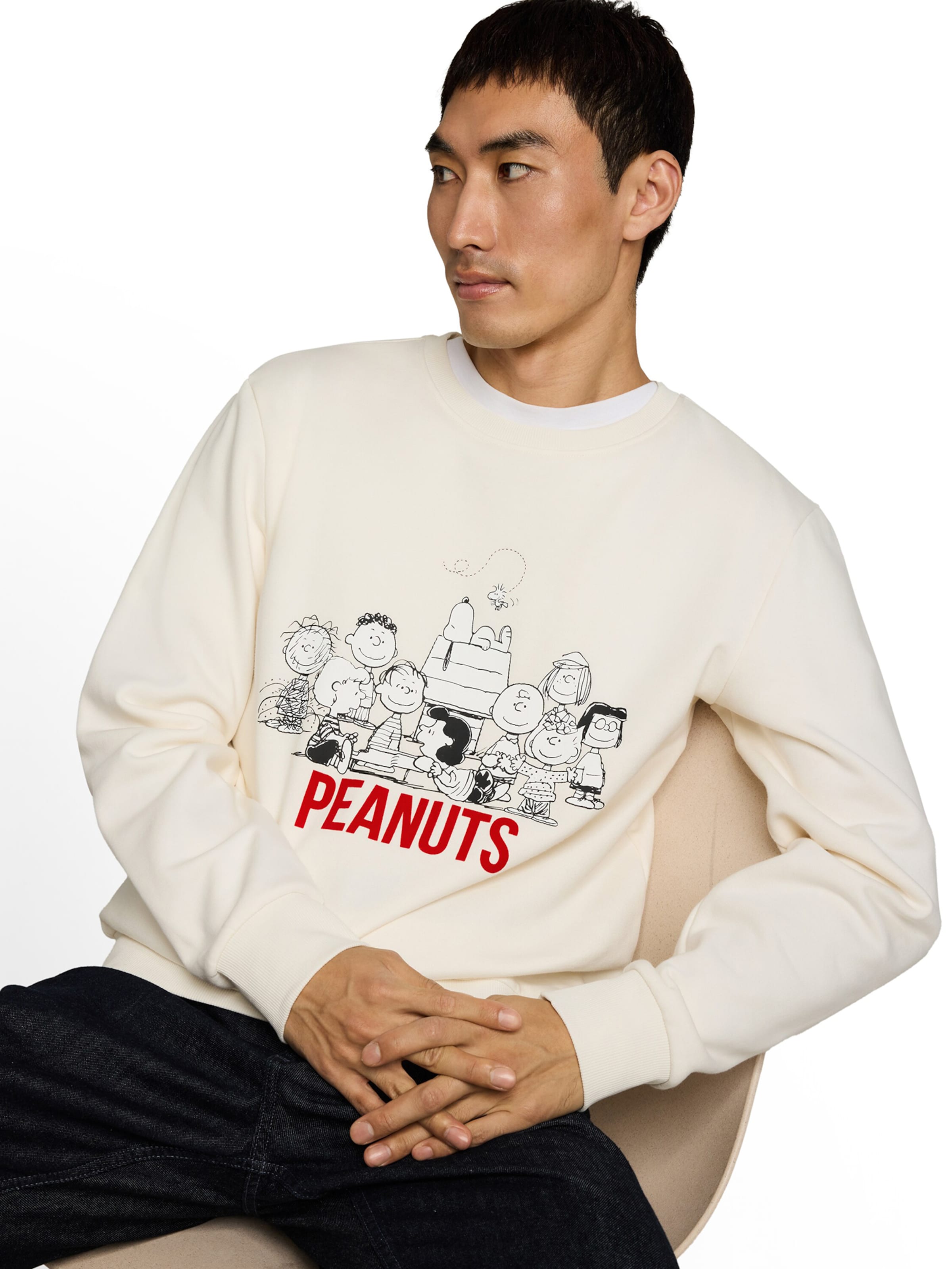 Felpa 'Peanuts' di TOM TAILOR in bianco