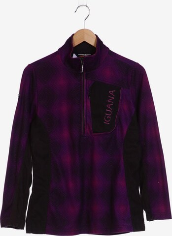 IGUANA Sweatshirt & Zip-Up Hoodie in XL in Purple: front