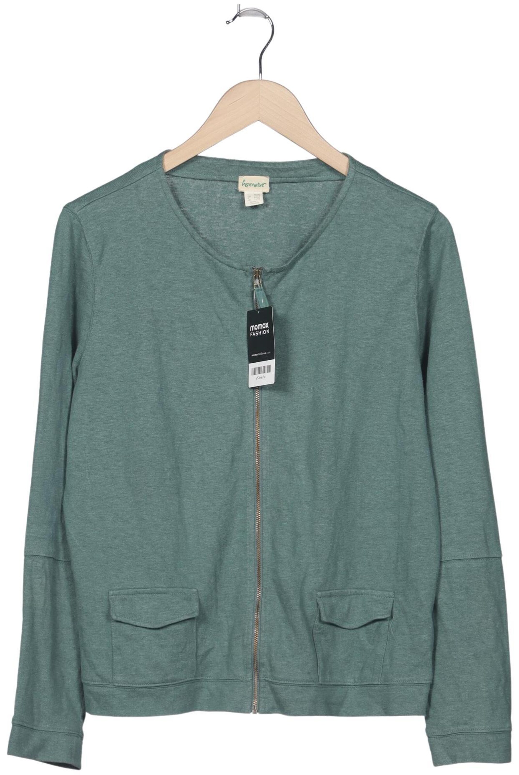 hessnatur Sweater & Cardigan in L in Green: front