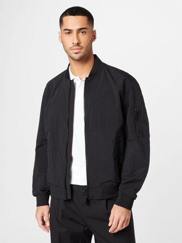 Calvin Klein Φθινοπωρινό και ανοιξιάτικο μπουφάν 'MATT' σε μαύρο: μπροστά