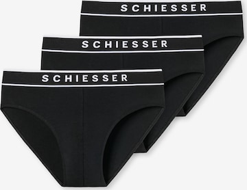 SCHIESSER Slip in Schwarz: predná strana