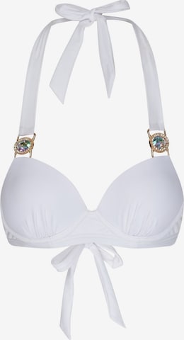 Top per bikini 'Amour' di Moda Minx in bianco: frontale