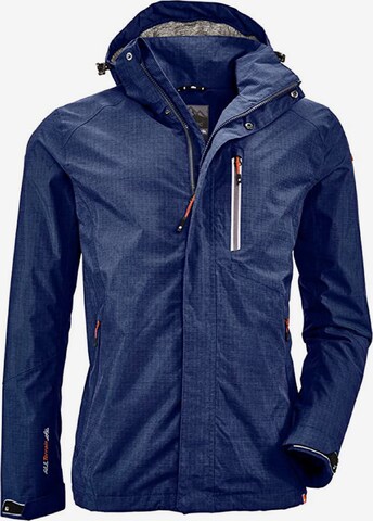 KILLTEC Outdoorjas 'Carleb' in Blauw: voorkant