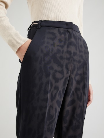 Marc Cain Regular Trousers with creases in Black