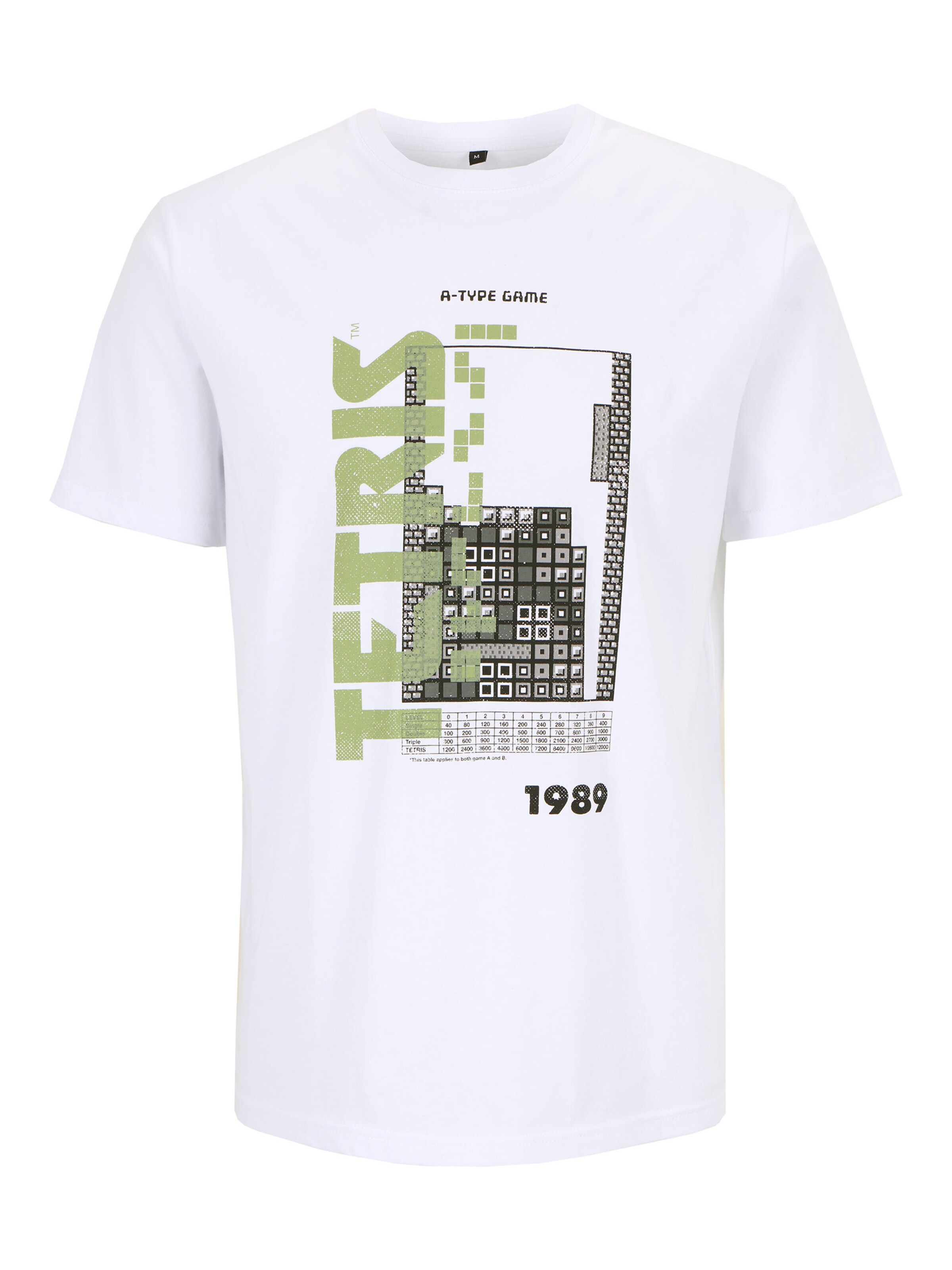 Course Shirt 'TETRIS' in White: front