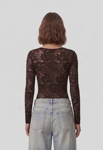 Urban Classics - Body camiseta en marrón: atrás