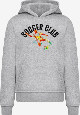 Sweat-shirt 'Soccer Club Sport Fan Artwork' F4NT4STIC en gris : devant