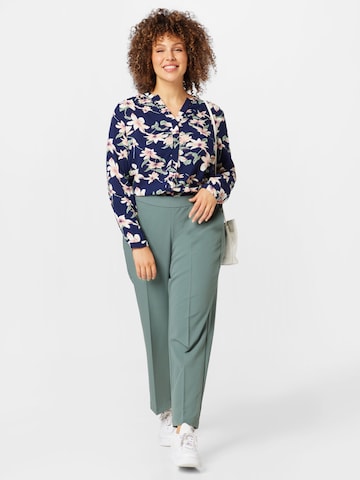 ONLY Carmakoma Blouse 'Anita' in Blauw