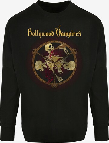 Merchcode Shirt 'Hollywood Vampires - Drink Fight Puke' in Zwart: voorkant