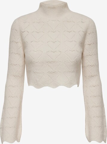 ONLY - Jersey 'MORE HEARTS' en blanco: frente