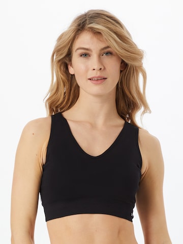 NU-IN Bralette Sports Bra in Black: front