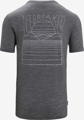 ICEBREAKER Функционална тениска 'Tech Lite II Mountain Sunset' в сиво