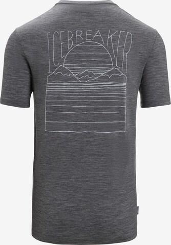 ICEBREAKER Performance Shirt 'Tech Lite II Mountain Sunset' in Grey