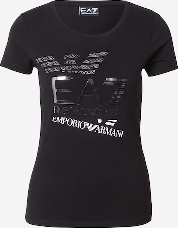 juoda EA7 Emporio Armani Marškinėliai: priekis
