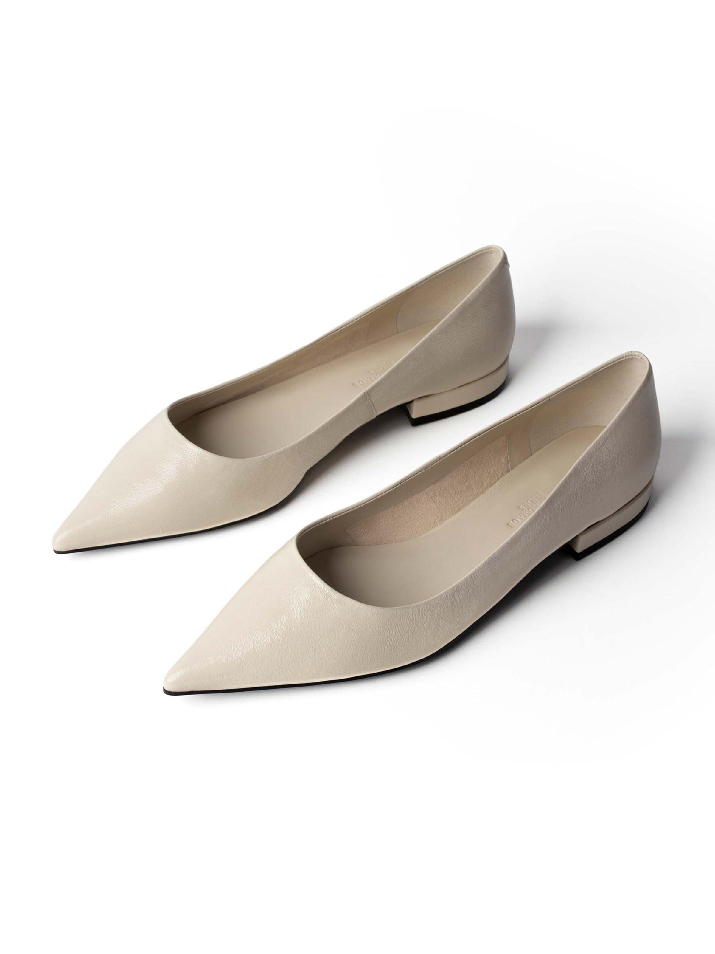 L37 HANDMADE SHOESSlip On cipele 'CRYSTAL RADIO' - bijela boja