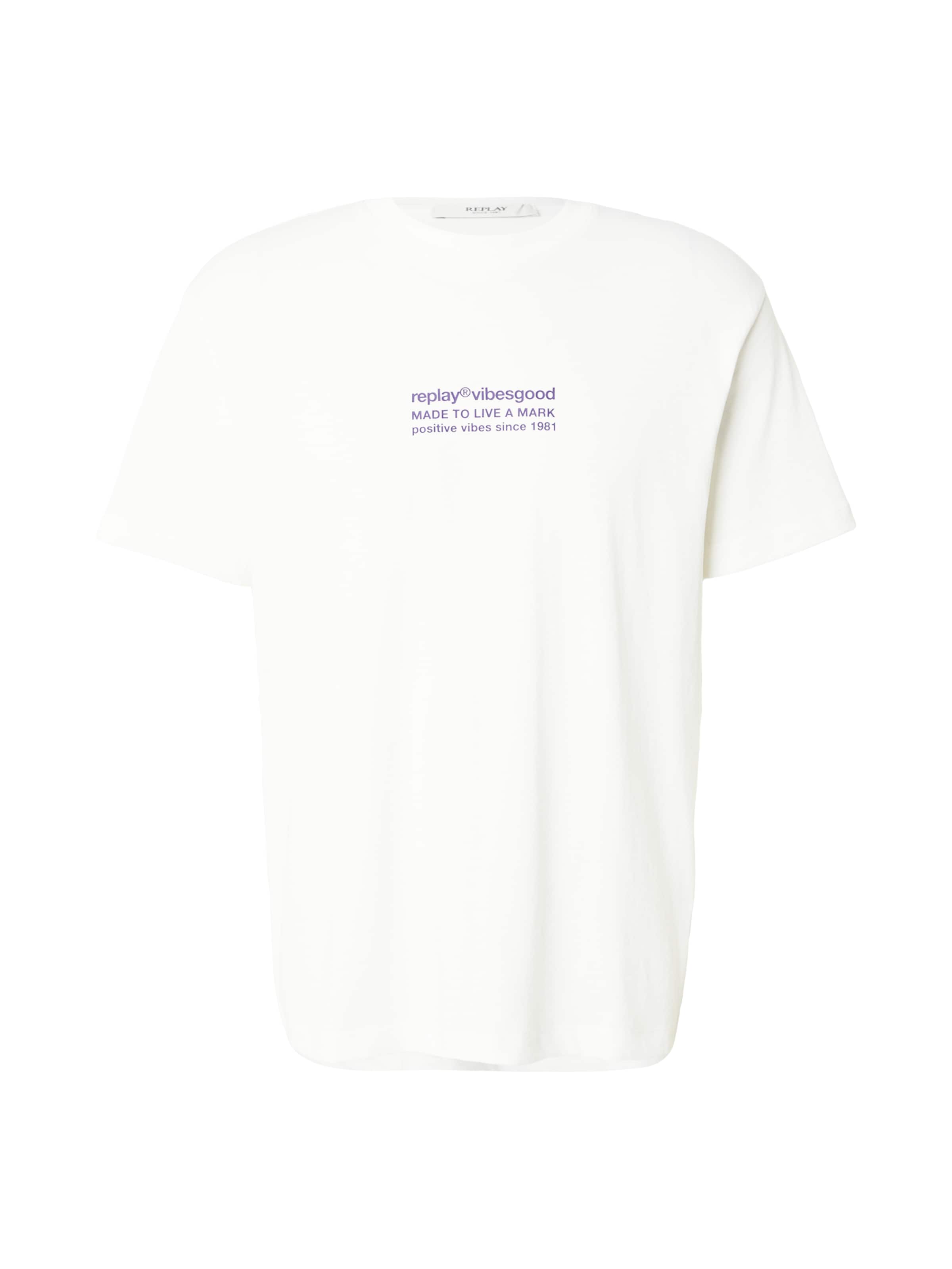 REPLAY Shirt in S in Lavender / Wool white, Item view