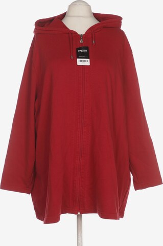 Ulla Popken Sweatshirt & Zip-Up Hoodie in 9XL in Red: front