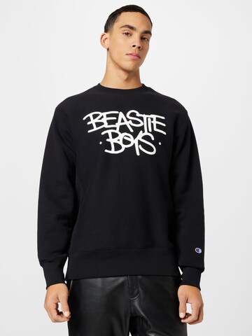 Champion Authentic Athletic Apparel Sweatshirt in Schwarz: Vorderseite