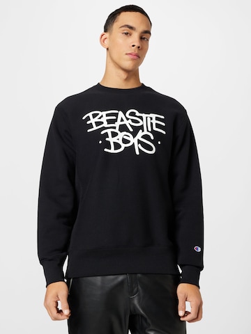 Champion Authentic Athletic Apparel Sweatshirt in Black: front