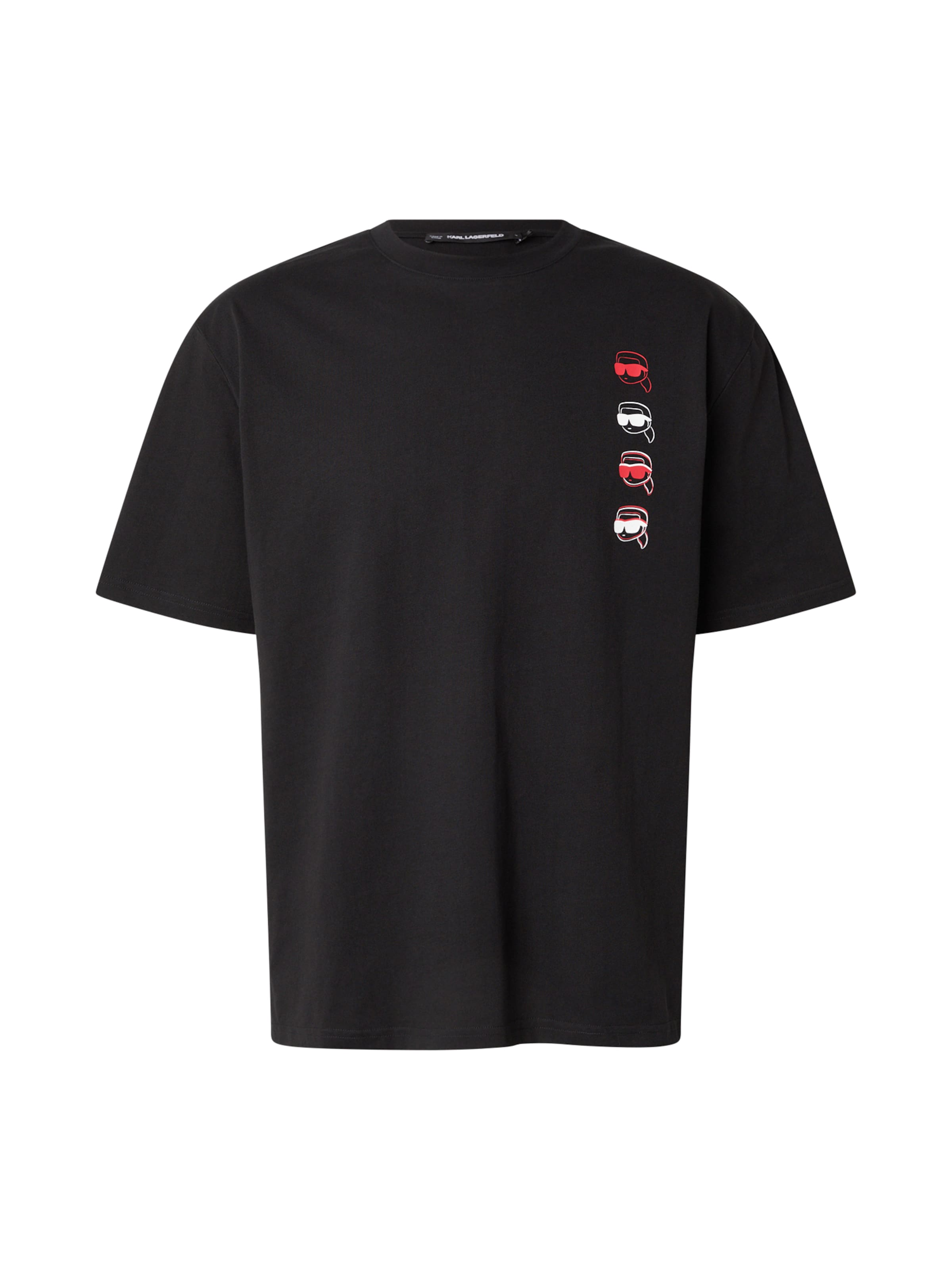 T-Shirt 'Ikon Fusion' Karl Lagerfeld en noir : devant