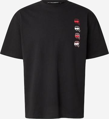 T-Shirt 'Ikon Fusion' Karl Lagerfeld en noir : devant