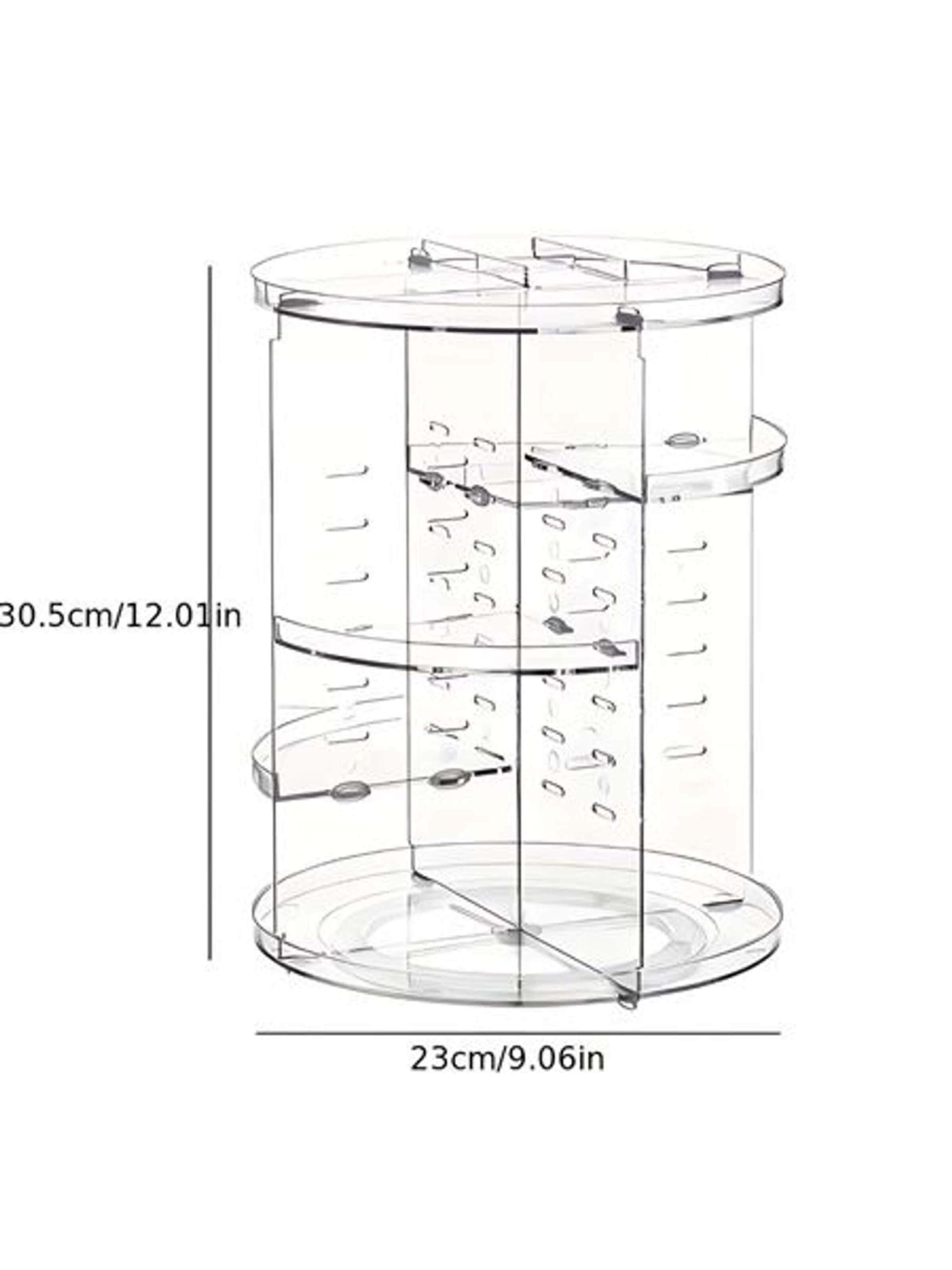 Boîte à bijoux 'UNIQ 360 degree rotating organiser - Clear' UNIQ Beauty en transparent