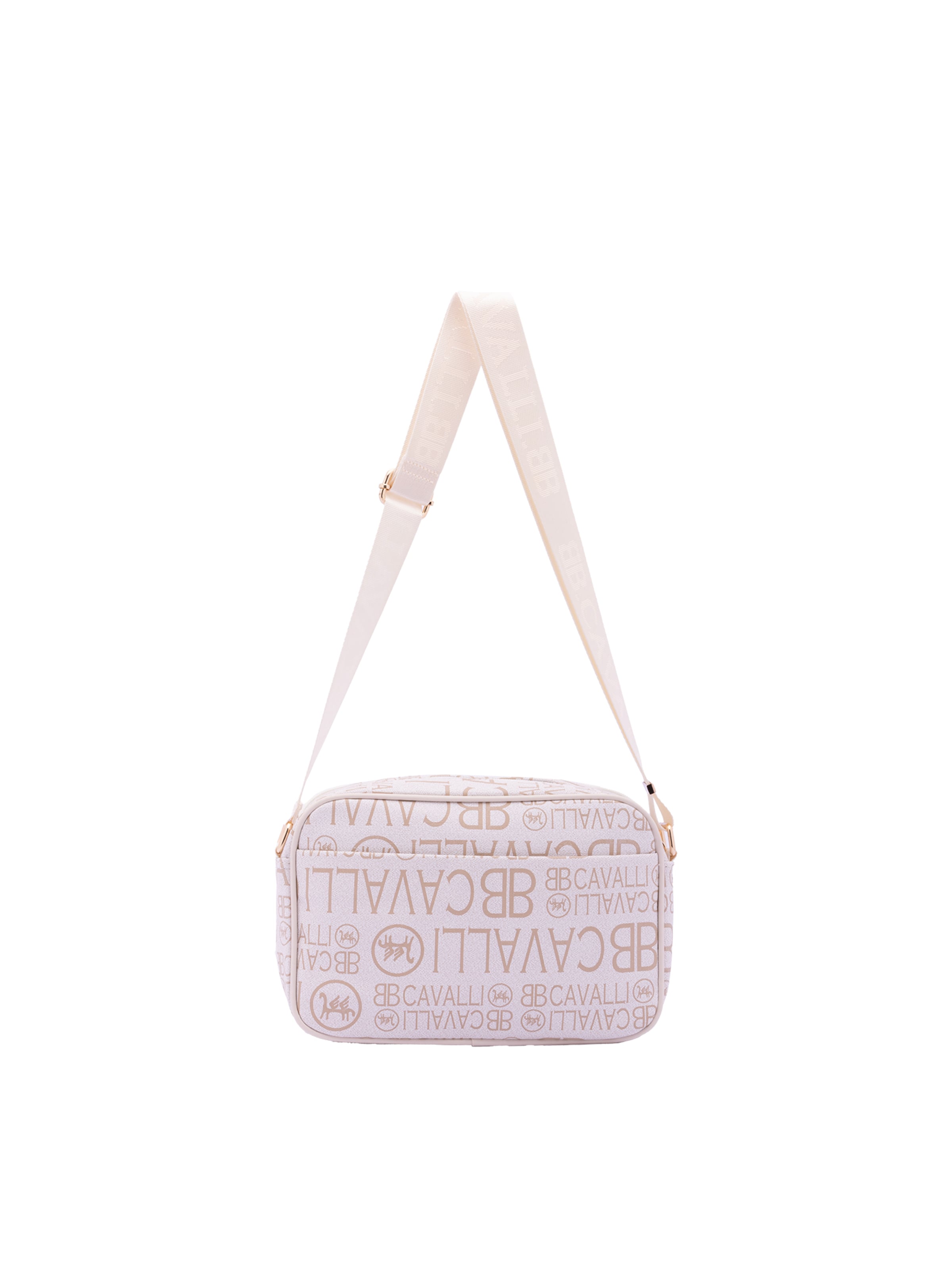 Borsa a tracolla 'Borsa a Tracolla B Cavalli Donna con Zip e Tasche Regolabile Nera' di B. Cavalli in bianco
