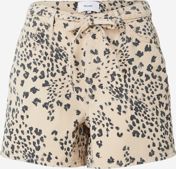 NÜMPH Loosefit Farkut 'SAVANNA' värissä beige: etupuoli