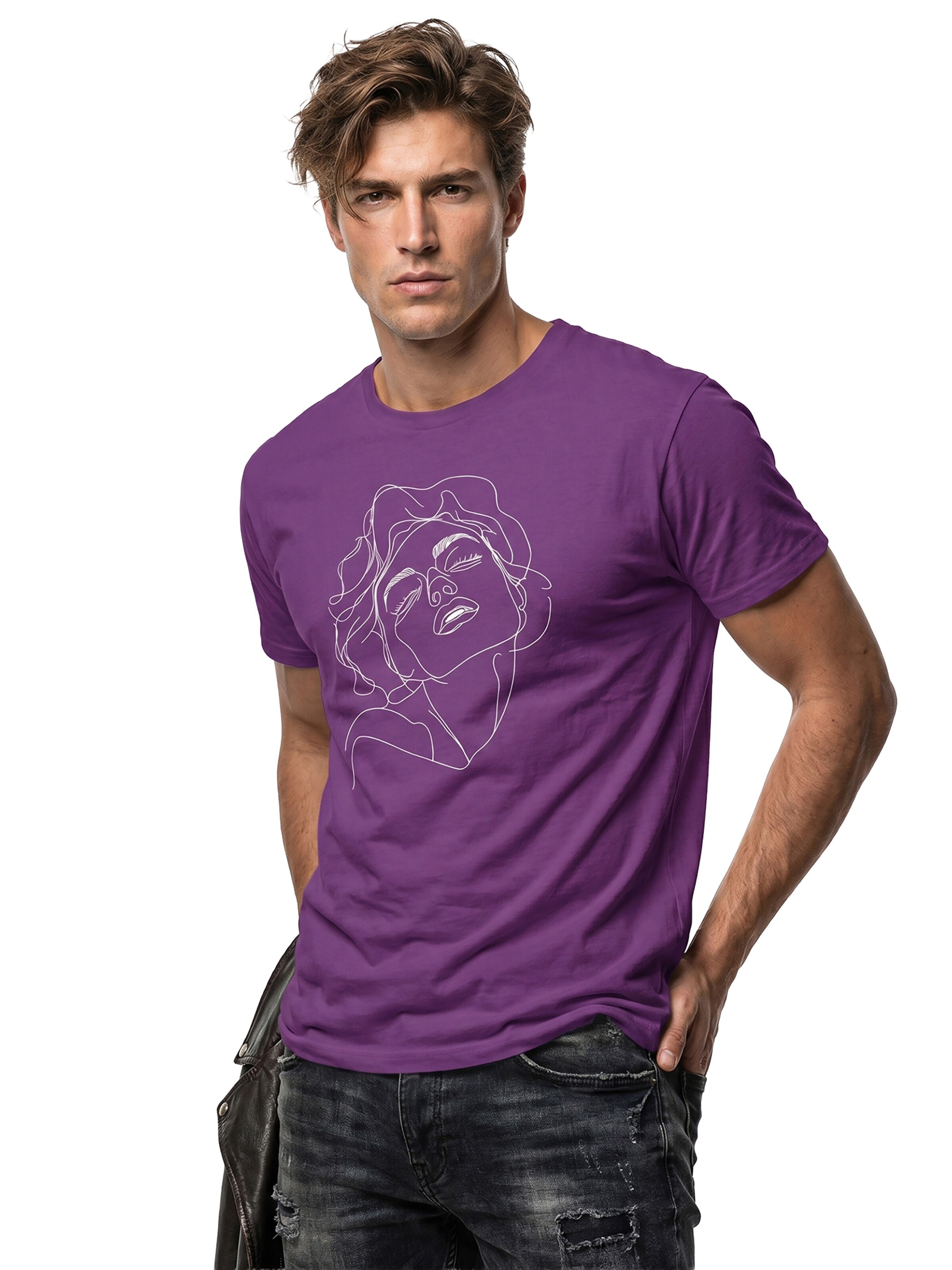 MAKAYA Shirt 'Norma' in Purple
