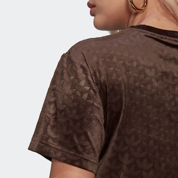 ADIDAS ORIGINALS Shirt 'Velvet Embossed Monogram' in Bruin