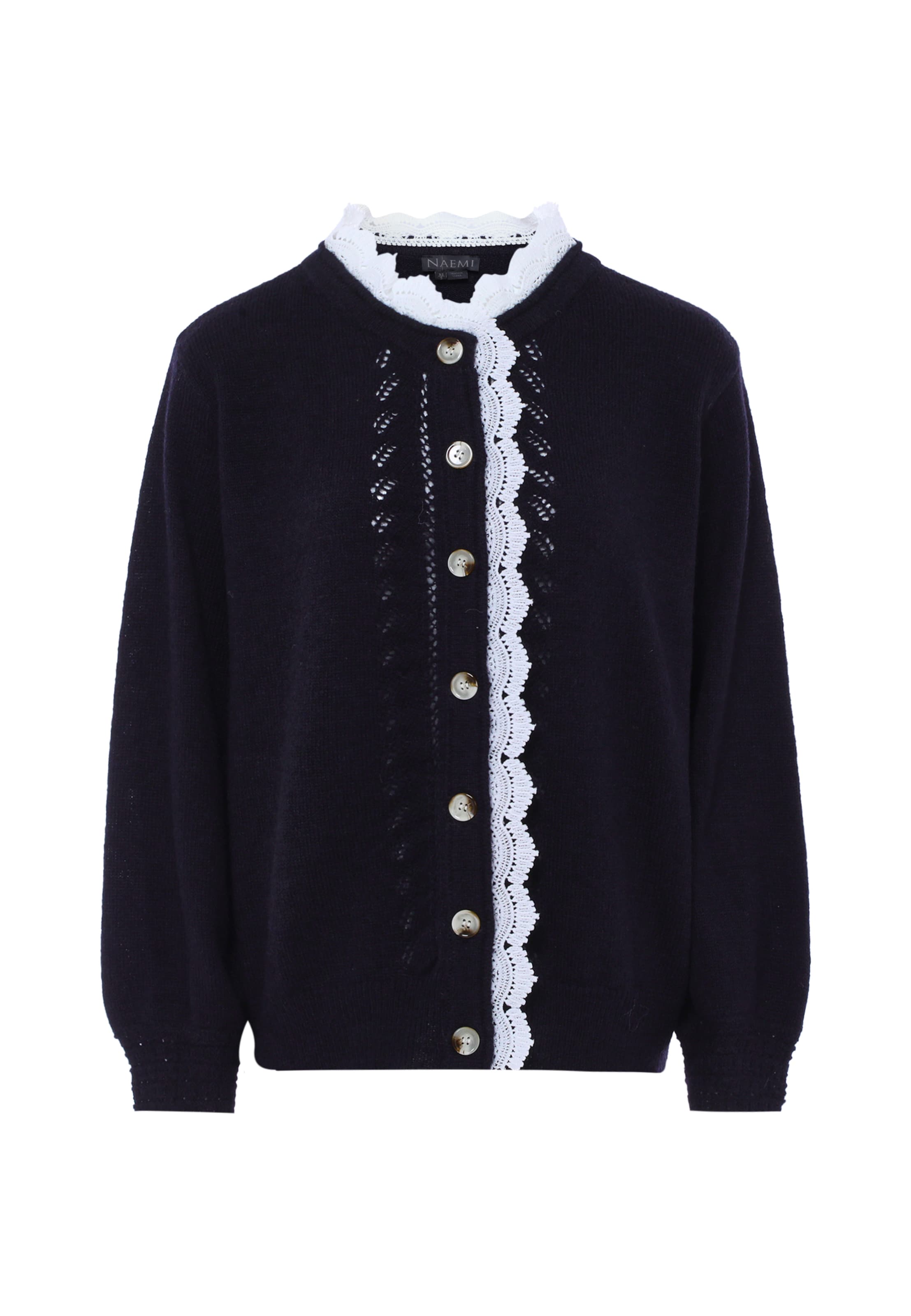 NAEMI Knit cardigan in Black: front