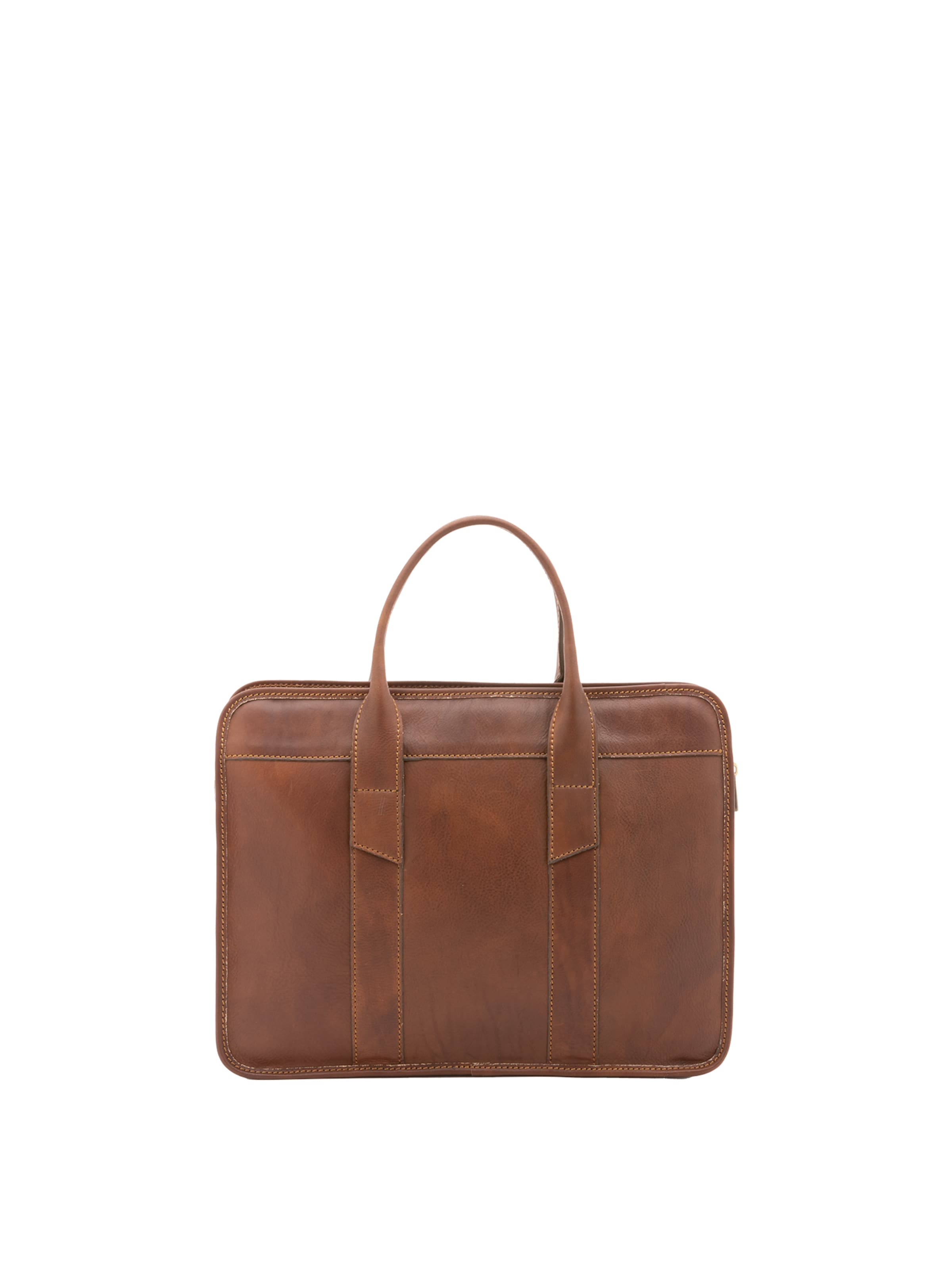 Borsa portadocumenti di Viola Castellani in marrone: frontale